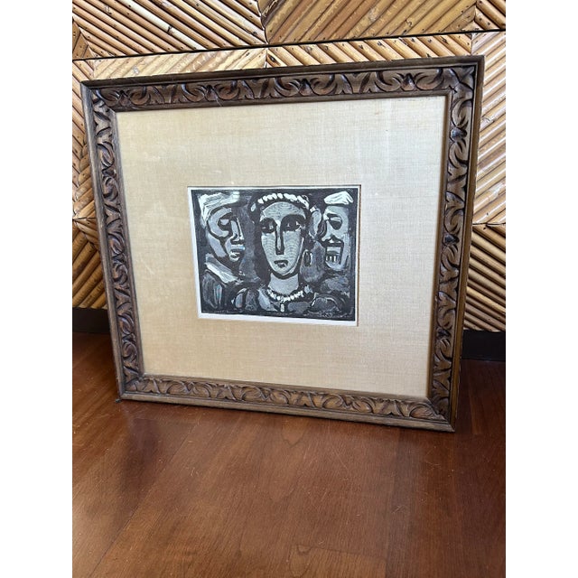 Vintage Georges Rouault “Les Visages” 1932 Signed Framed Lithograph For Sale - Image 11 of 13