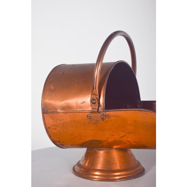 Mid-Century Modern Portuguese Copper Firewood Basket, 1950s For Sale - Image 3 of 8