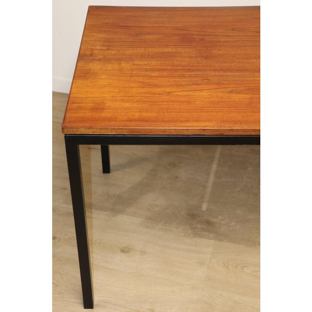 Vintage Danish Teak and Black Lacquered Metal Table, 1950s For Sale - Image 12 of 18