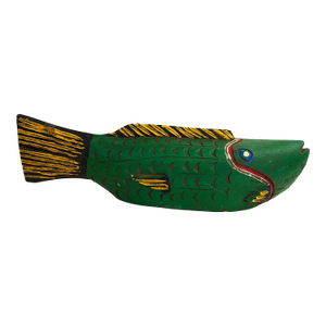 African Wooden Fish Bozo Tribe Mali 20" W