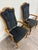 Vintage French Provincial Style Tufted Black Velvet Armchairs - Pair For Sale - Image 9 of 14