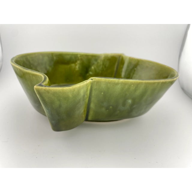 Mid-Century Modern Mid 20th Century Green Glazed Covina Pottery Dish/Planter For Sale - Image 3 of 12