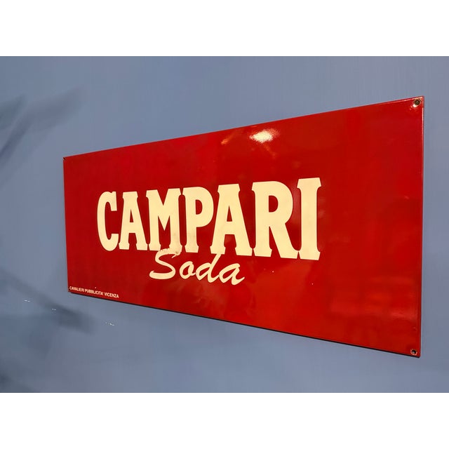 Vintage Campari Soda Sign, 1970s, in Flawless conditions. Designed 1970 to 1979