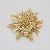 Mid-Century Modern Vintage Signed Monet Modernist Goldtone Snowflake Brooch For Sale - Image 3 of 8