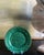 Antique English Green Majolica Bread Basket and Wall Plates- Set of 3 For Sale - Image 4 of 16