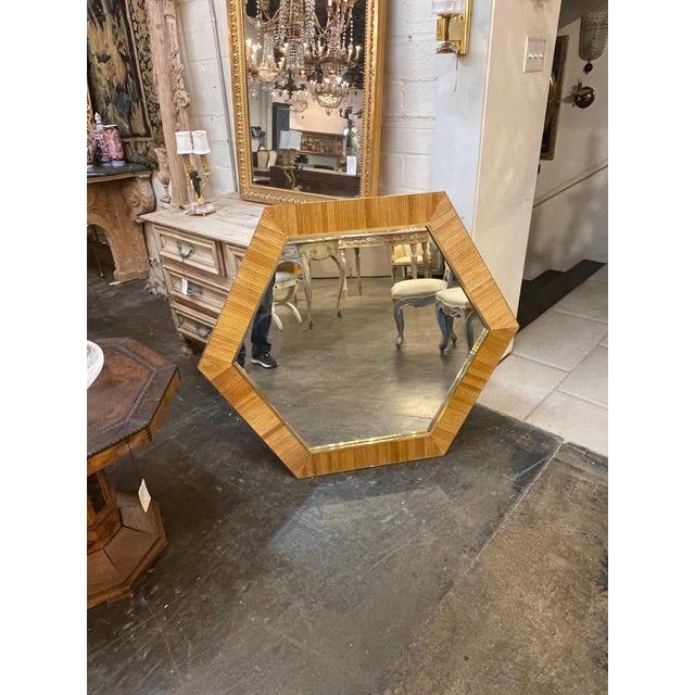 Late 20th Century Italian Bamboo Mirror For Sale - Image 5 of 6