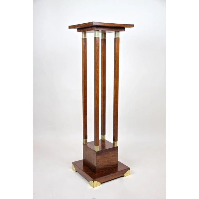 Great palisander pedestal from the early Art Nouveau period in Austria, circa 1900. Impressing with a timeless design,...