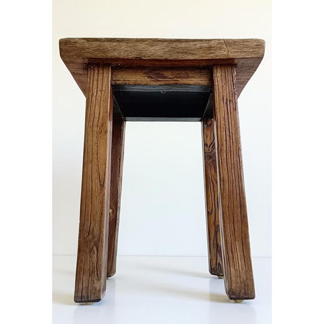 Spanish Colonial Rustic Oak Stool For Sale - Image 18 of 18