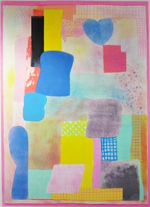 Robert Natkin, Untitled. Very large original screen print, 1986