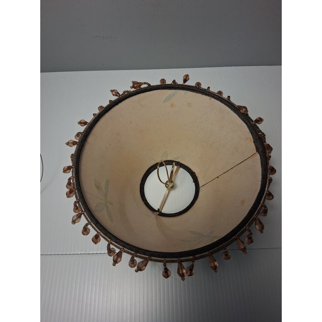 Vintage Beaded and Embroidered Dragonfly Clip on Lamp / Candelabra / Chandelier Shade For Sale - Image 4 of 11
