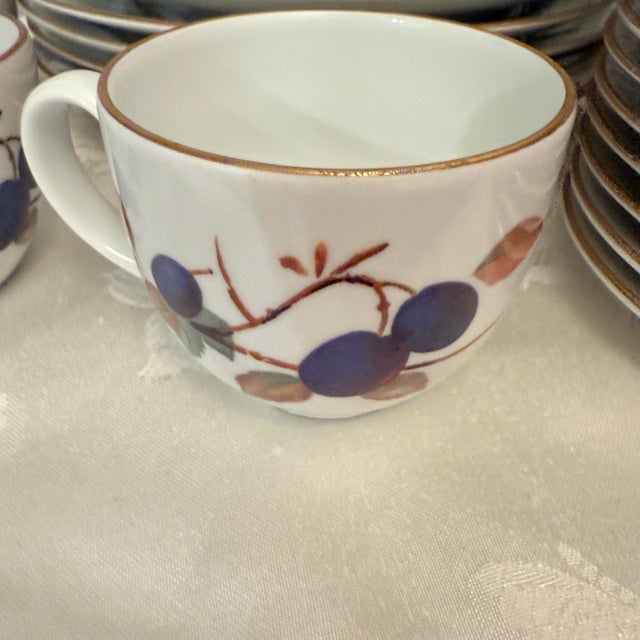 Vintage Royal Worcester (Fruit Design) Evesham Porcelain Dinner Set, Service for 12 For Sale - Image 9 of 12