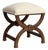 Early 20th Century Regency Curule Stool With Upholstered Seat For Sale
