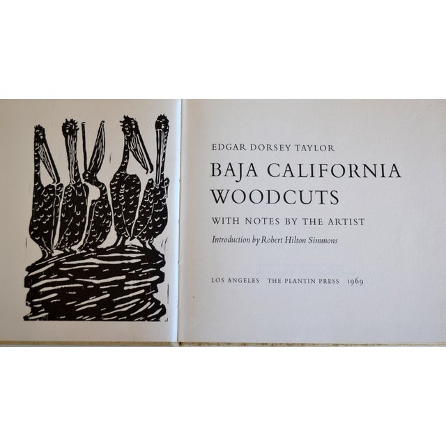 "South From Puertecitos" Mid Century Abstracted Landscape, Woodcut on Paper by Edgar Dorsey Taylor For Sale - Image 9 of 9