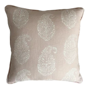 Contemporary Peter Dunham Pink Kashmir Paisley Fabric Pillow Cover
