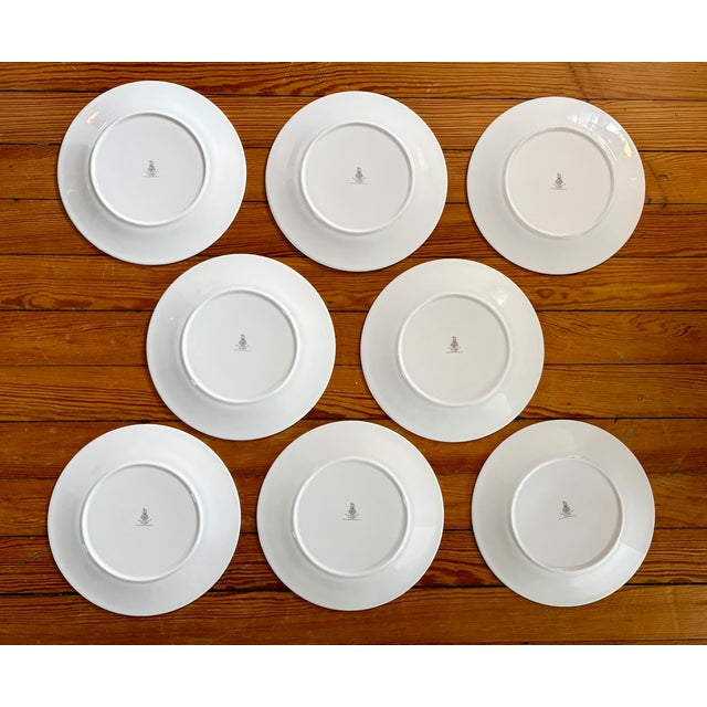 White Vintage Royal Doulton Allegro H5109 Salad Plates, Set of 8 For Sale - Image 8 of 8
