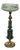 Antique French Brass and Porcelain Glass Shade Table Lamp from Unbekannt, 1920s For Sale
