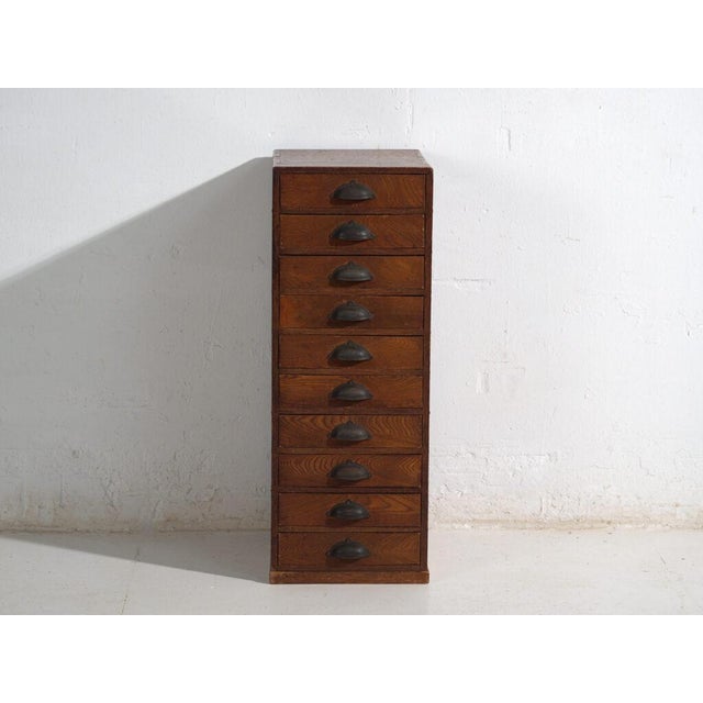 Tall Japanese Ten-Drawer Cabinet For Sale - Image 4 of 12