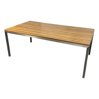 Room & Board Parsons Zebrawood Dining Table For Sale