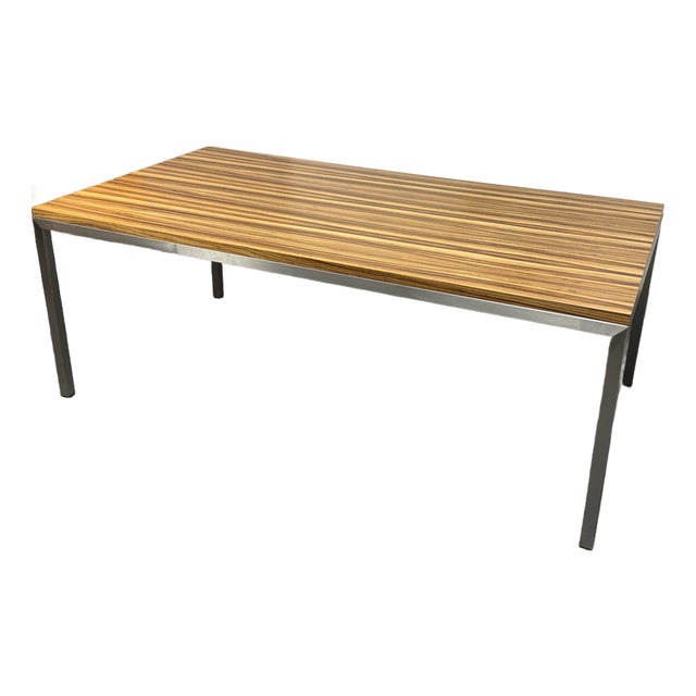 Room & Board Parsons Zebrawood Dining Table For Sale