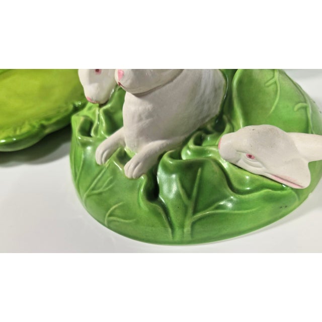 Cabbage and Bunny Turreen and Platter- Set of Two of Two For Sale - Image 6 of 12