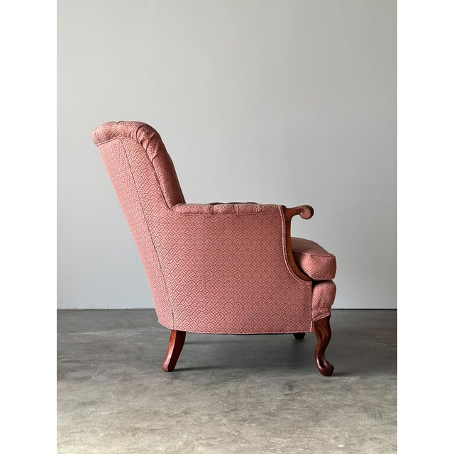Wood Mid-Century French Provincial Channel-Back Armchair For Sale - Image 7 of 17