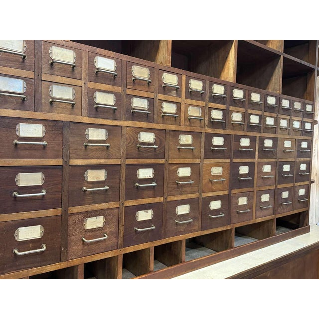 Large Seed Merchants Cabinet, 1950s For Sale - Image 5 of 18