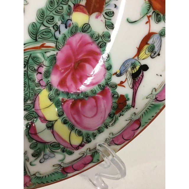 1940s Asian Hand Painted Decorative Plate For Sale In Portland, ME - Image 6 of 10