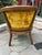 1960s Cane Tub Chair in Vibrant Marigold Slub Velvet - Rare Finished Seat Deck For Sale - Image 6 of 11