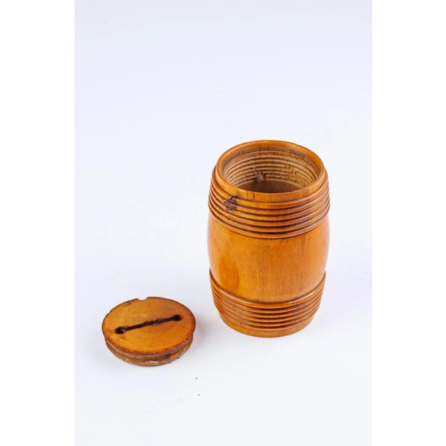 19th Century 1860 Antique Victorian Treen Money Barrel For Sale - Image 5 of 5