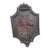 Antique 19th Century Rustic Cast Iron Plaque Ornate Decorative Wall Art For Sale