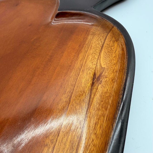 1960s Vintage Mahogany Wood Haitian Cheese Tray For Sale - Image 5 of 7