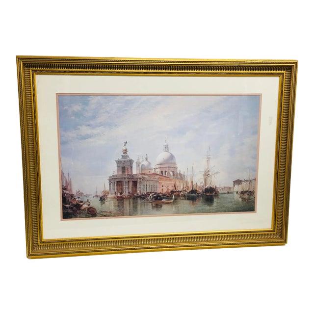 1980s Federal Style Giltwood Picture Frame For Sale