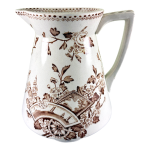 English Aesthetic Movement Large Ironstone Pitcher