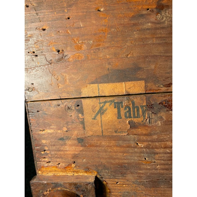 Rustic Antique Game Table – Early 20th Century Primitive Americana With Built-in Checkerboard For Sale - Image 11 of 12