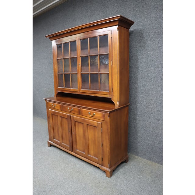 Late 20th Century Statton Mahogany Step Back Dutch Cupboard For Sale - Image 5 of 17
