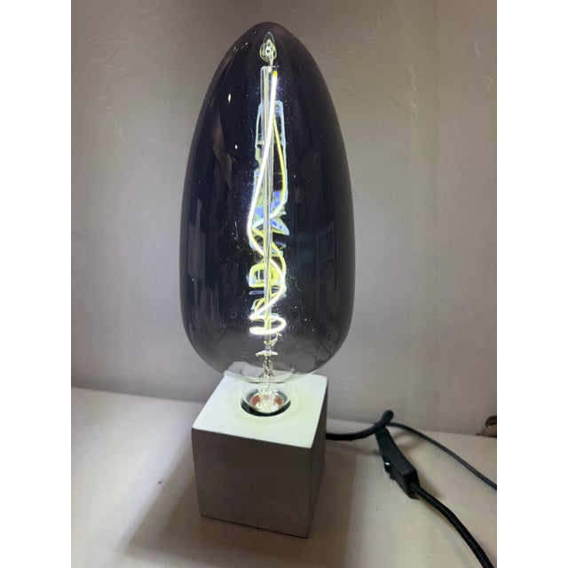 Mid 20th Century Large Contemporary Modern Lamp Egg Shaped Mercury Glass Bulb For Sale In Phoenix - Image 6 of 12