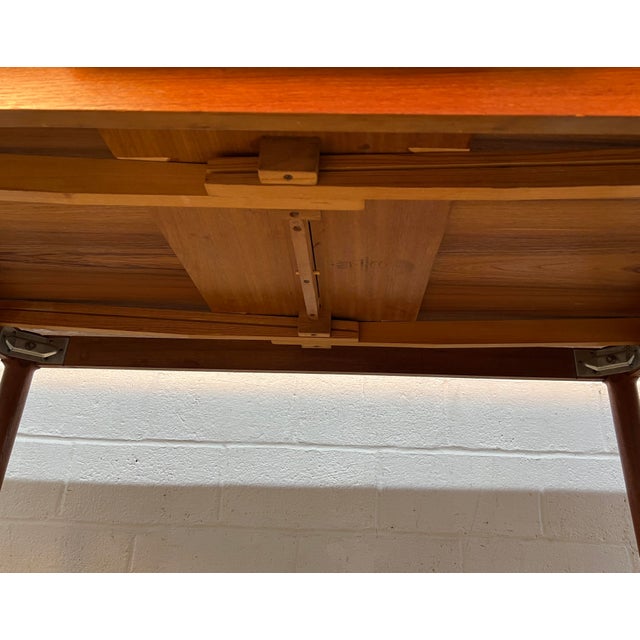 Mid 20th Century Skovmand & Andersen for Moreddi Teak Draw-Leaf Dining Table For Sale - Image 15 of 16