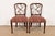 A gorgeous pair of Federal or Hepplewhite style side chairs or dining chairs By Kindel Furniture USA, Circa 1980s Carved...