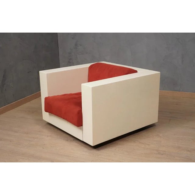 Mod. Saratoga White and Red Armchair by Massimo Vignelli, 1964 For Sale - Image 11 of 12