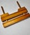 Vintage professional bookbinding double-block finishing press. Solid wood blocks with two large hand-screws to clamp the...