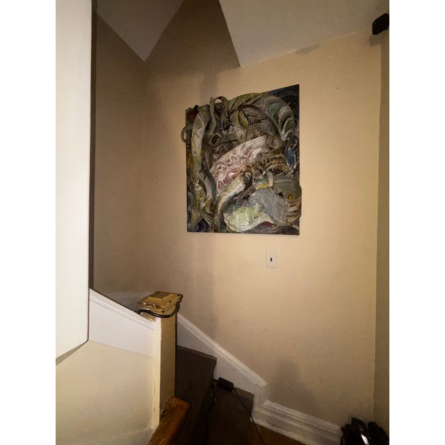 Abstract Mulhern 1984 Abstract Mixed Media Wall Sculpture in Wood and Metal 40"x46" For Sale - Image 3 of 7