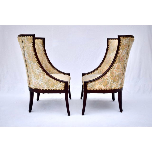 Burgundy French Empire Style Occasional Chairs, Pair For Sale - Image 8 of 12