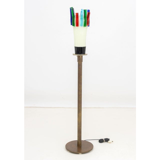 Glass Early 20th Century Elio Raffaeli Murano Glass Sculpture Floor Lamp For Sale - Image 7 of 10