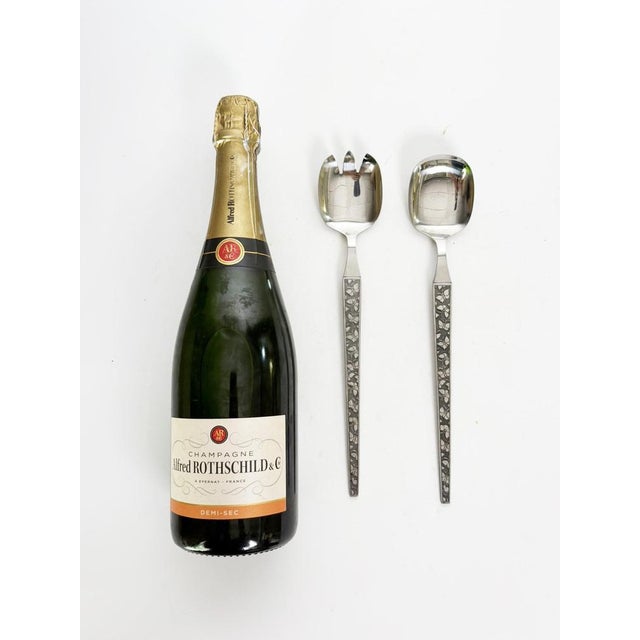 20th Century Art Deco Metal Salad Servers, France, Set of 2 For Sale - Image 4 of 14