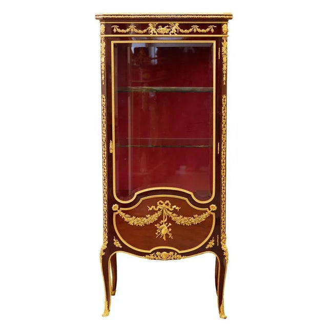 Showcase in Mahogany and Gilded Bronze in the style of Sormani, France, 19th Century For Sale - Image 9 of 9