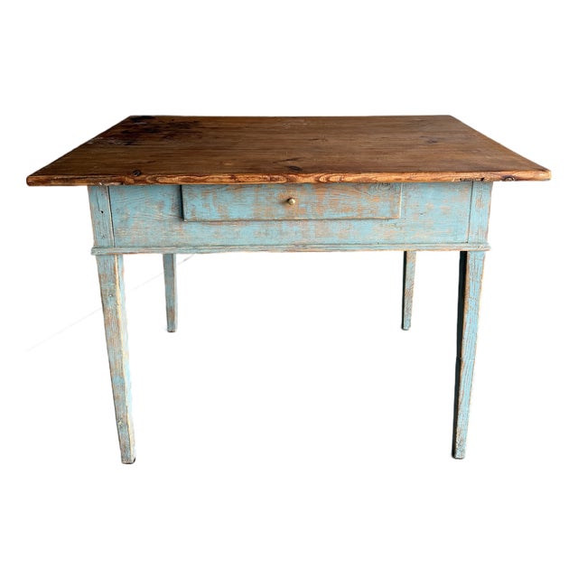 19th Century Primitive English Work Table For Sale