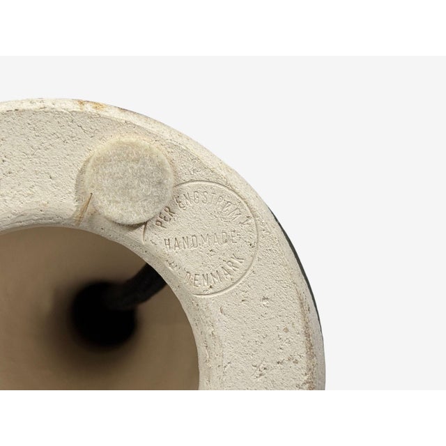1970s Per Engstrom, Small Table Lamp, Beige Ceramic, Denmark For Sale - Image 10 of 10