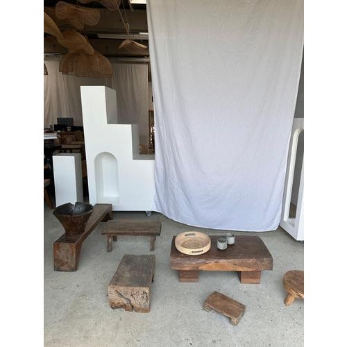 Stool in Organic Monoxyl Raw Asian Teak For Sale - Image 10 of 18