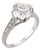 Art Deco Gia 2.14 Carat Old European Cut Diamond Platinum Engagement Ring, Size 5 For Sale