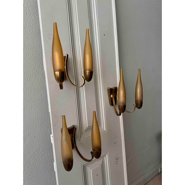 1950s Vintage Italian Sconce attributed to Angelo Lelli for Arredoluce, 1950s, set of 3 For Sale - Image 5 of 18